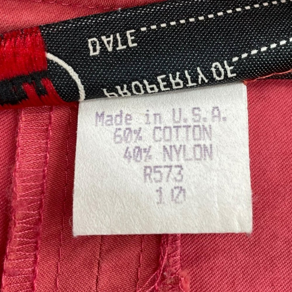 Anthropologie x Sitwell Pleated Mini Skirt Salmon Pink Nylon Cotton Made USA 10 - Picture 8 of 9